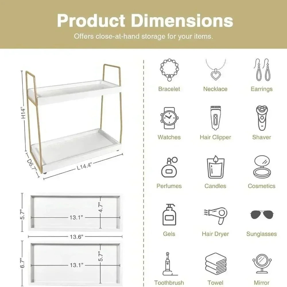 Bathroom Organizer Countertop, Counter Organizer for Bathroom Decor